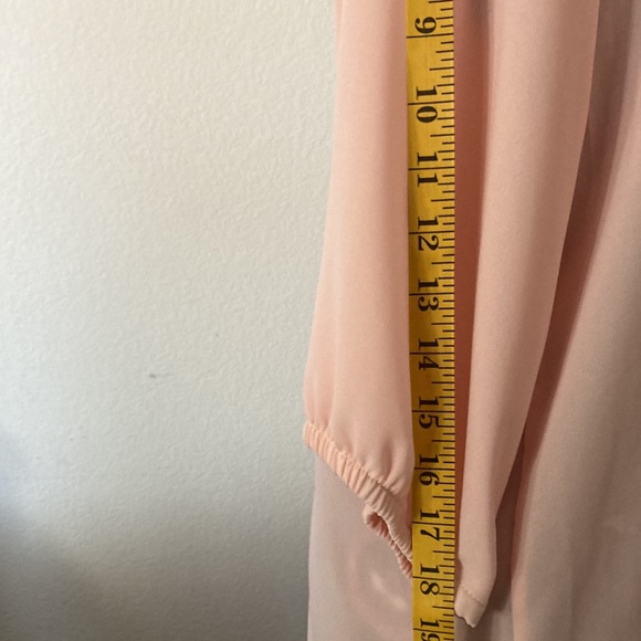 Lady Sun pink 3/4 sleeves round neck blouse silver/glass stones on the collar - Picture 5 of 9